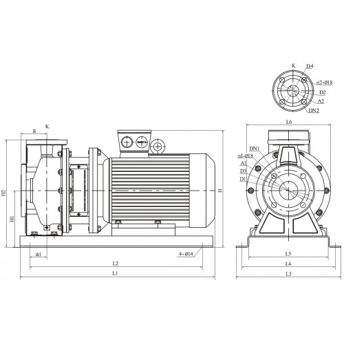 Unipump FS50-32-200-4.0 Консольно-моноблочный насос