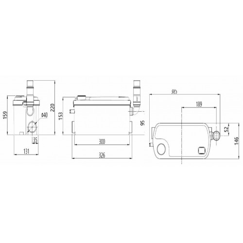 Unipump SANIVORT 255 M 7м Канализационная насосная станция 0,25 кВт, 1х220В 