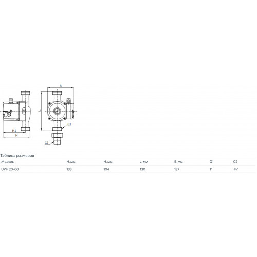 Unipump UPH 15-1.5 B II BL Циркуляционный насос с мокрым ротором